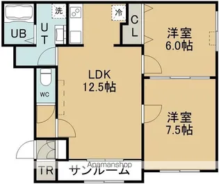 サンライズヒル宇賀浦【4階】の間取り